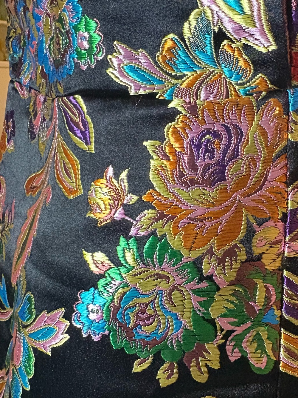 Olia Gianni Strapless Embroidered Floral Midi Dress with Front Slit Size M - Picture 8 of 10